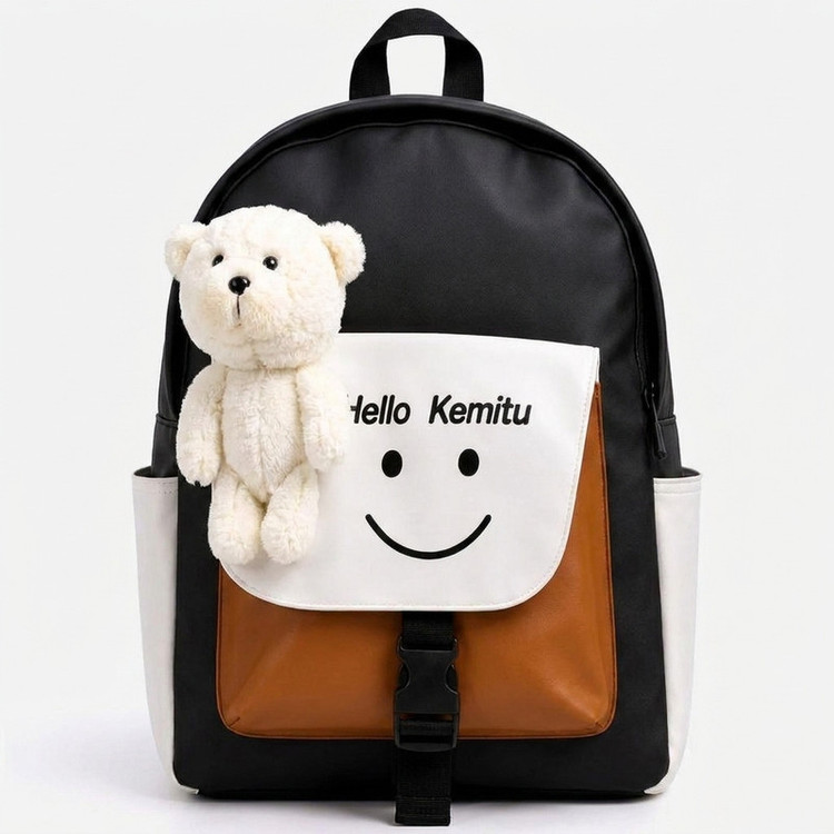 کوله پشتی مدرسه Hello Kemitu عروسک دار