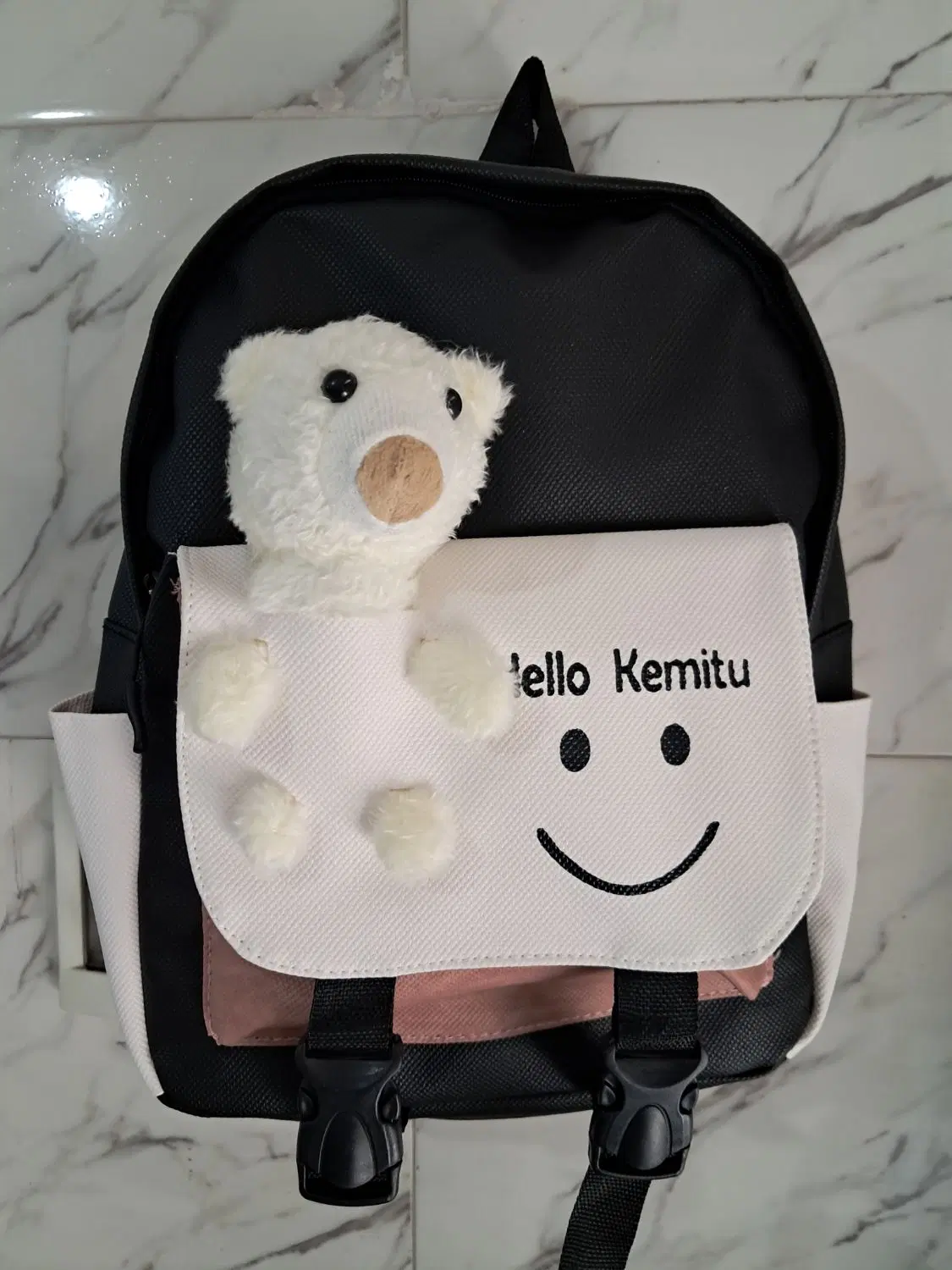کوله پشتی مدرسه Hello Kemitu عروسک دار